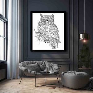 Colour Me Owl Art Print