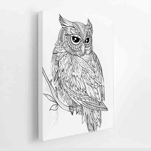 Colour Me Owl canvas Print