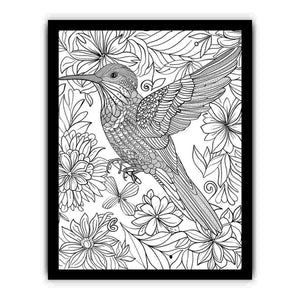 Color Me Bird framed Print