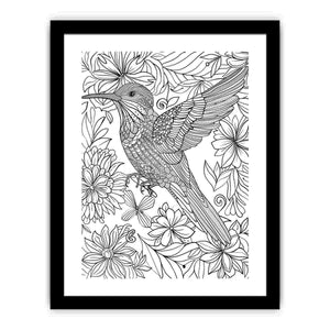 Color Me Bird framed Print