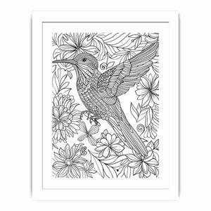 Color Me Bird framed Print