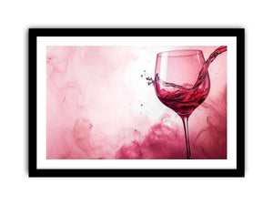 Wine Splash Painting framed Print