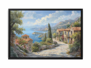 Greek Village Art canvas Print