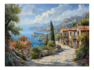 Greek Village Art Print