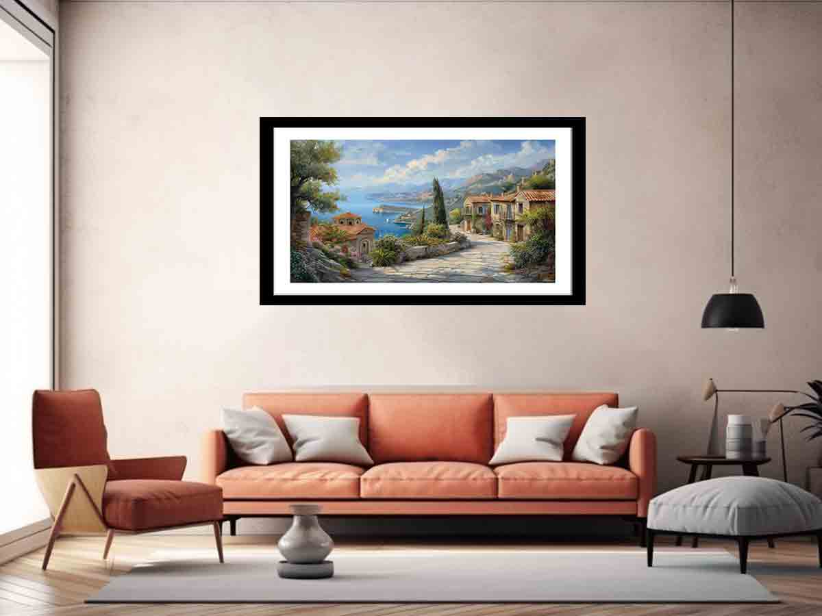 Greek Village Art Print
