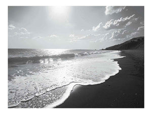 Black and white Beach Art Print