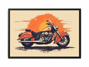 Indian Motorcycle Art canvas Print