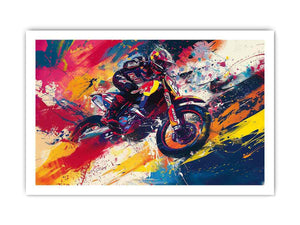 Bike Rider Art framed Print