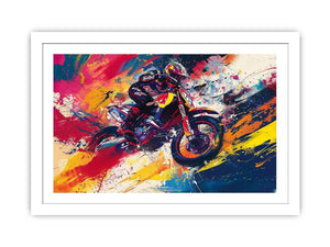 Bike Rider Art framed Print