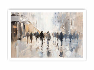 Walking in Paris Art framed Print