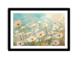 Daisies Flower Art framed Print