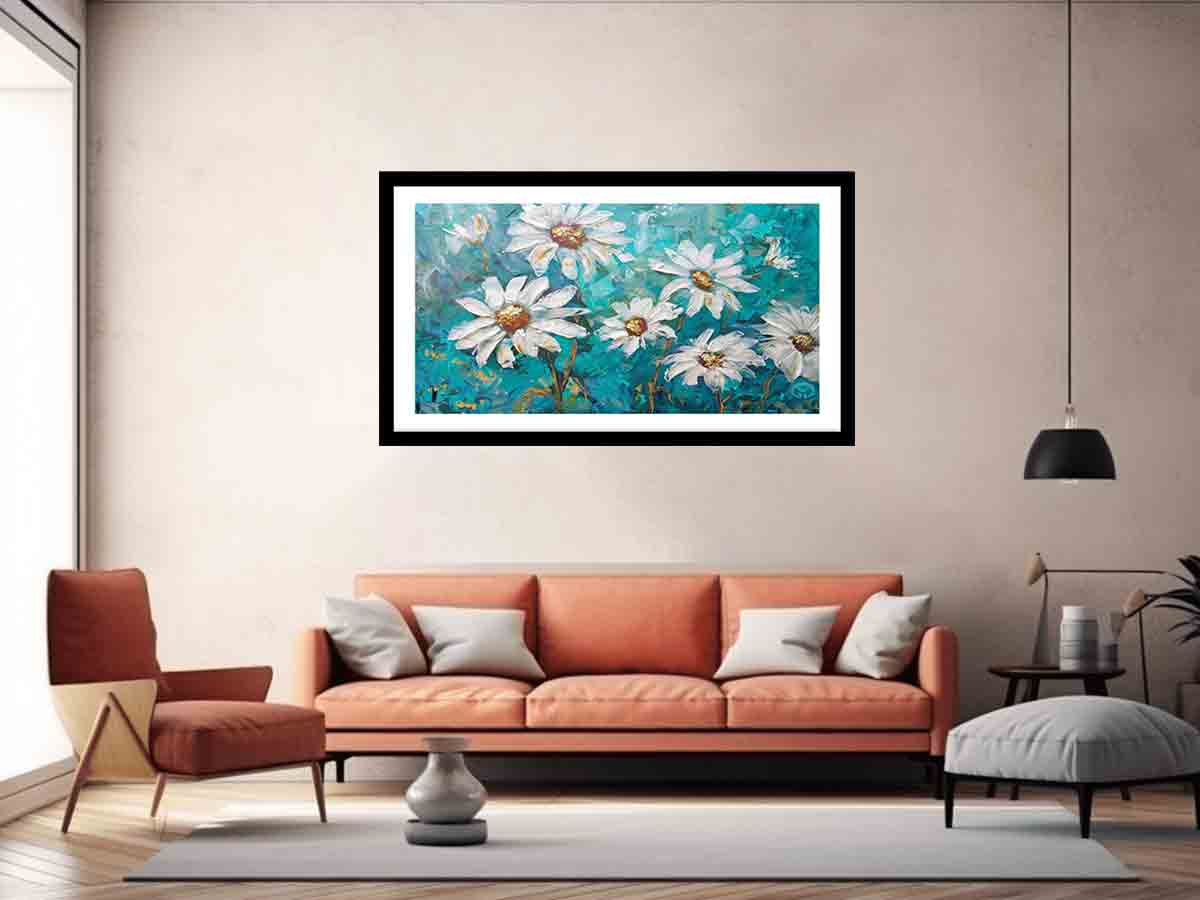 Aqua Daisies