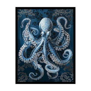 Blue Octopus Art canvas Print