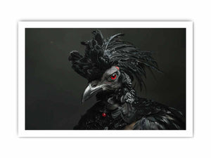 Black Cocky Art framed Print