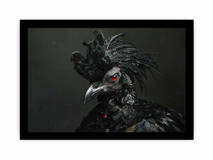 Black Cocky Art framed Print