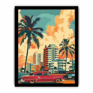 miami Painting framed Print