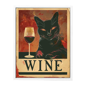 Red wine & cat Art Painting