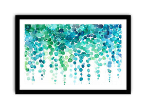 Watercolor Dots Art framed Print