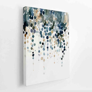 Muted watercolor circle artwork for modern minimalist living room decor