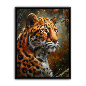 jungle leopard portrait canvas print