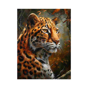 jungle leopard portrait canvas print