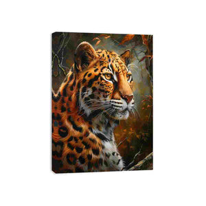 jungle leopard portrait canvas print