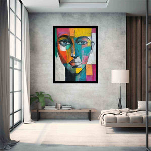 Cubist Colorblock Face