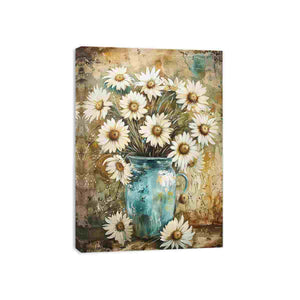 rustic daisy bouquet canvas print