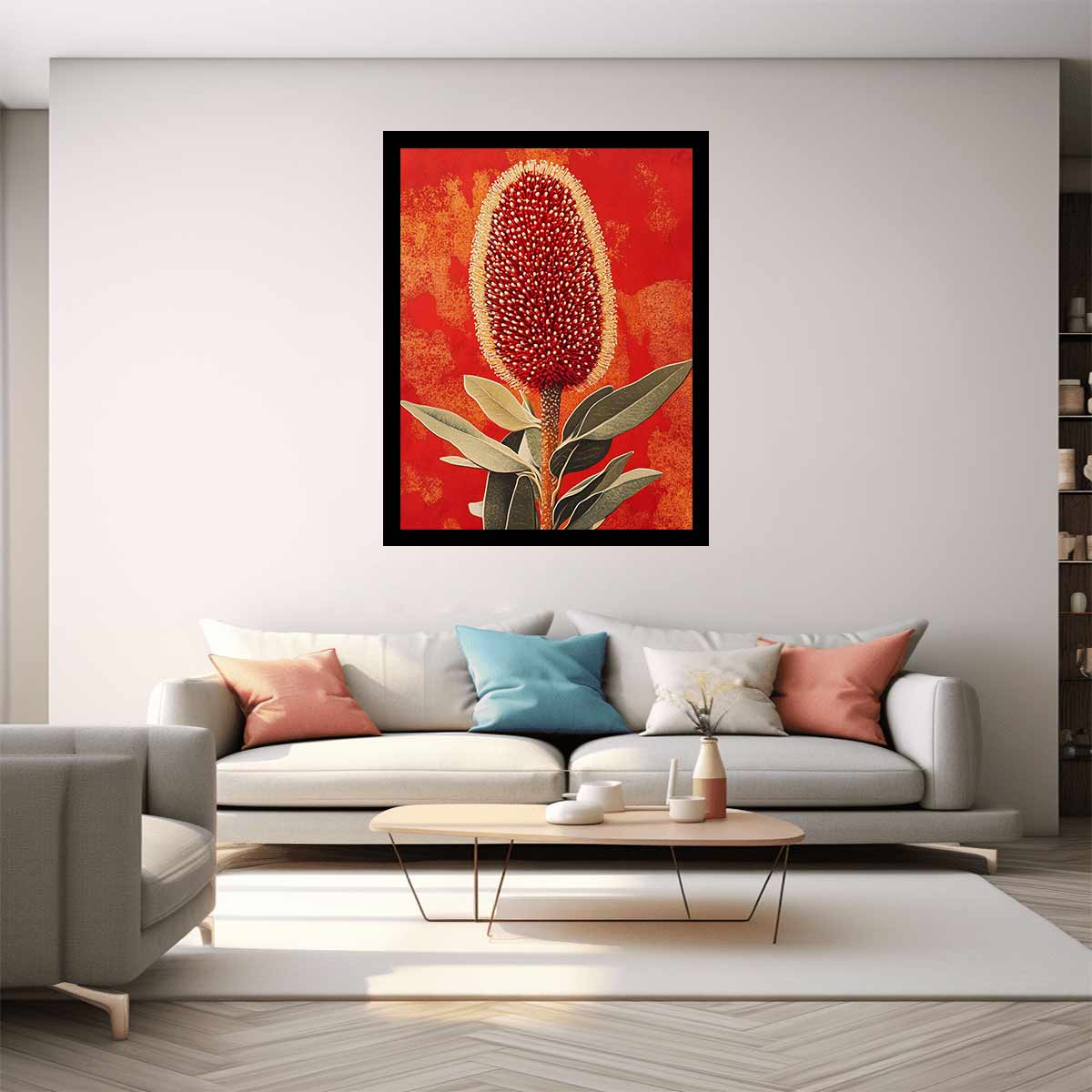 Crimson Banksia Bloom