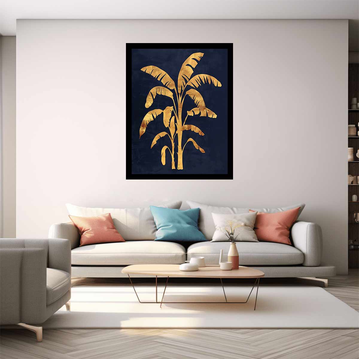Golden Palm Silhouette