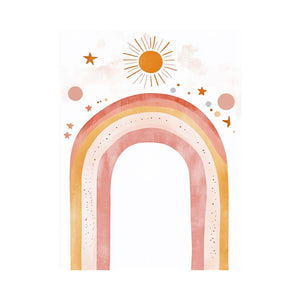 Sunlit Rainbow Arch artwork for modern nursery bedroom and living room decor