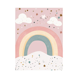 Dreamy Sky Rainbow artwork for modern nursery bedroom and living room decor