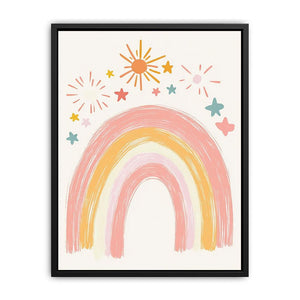 Starlight Rainbow Glow artwork for modern nursery bedroom and living room decor