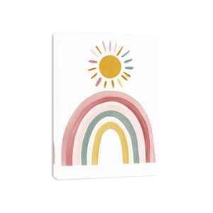 Sunrise Pastel Rainbow artwork for modern nursery bedroom and living room decor