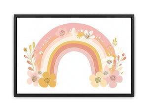 Blooming Garden Rainbow artwork for modern nursery bedroom and living room decor