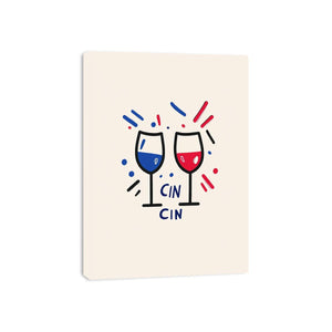 Cin Cin Celebration artwork for modern nursery bedroom and living room decor