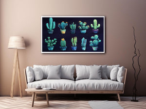 Midnight Cactus Garden