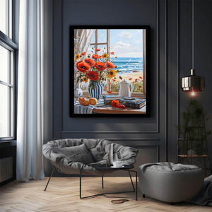 Seaside Poppy Window