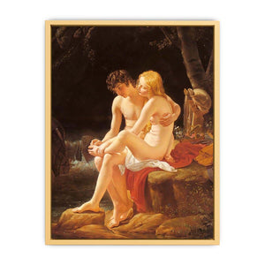 Daphne and Chloe by Louis Hersent Streched canvas
