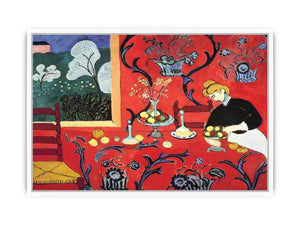 The Dessert: Harmony in Red by Henri Matisse Framed Print