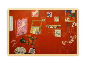 Red studio Streched canvas