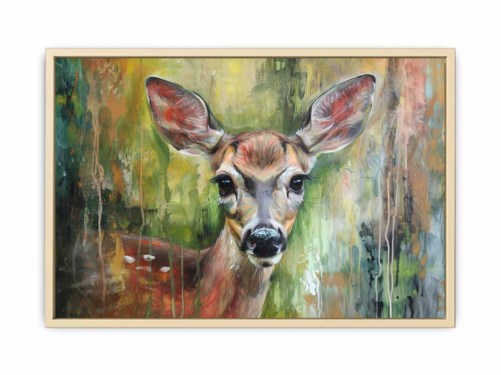 Modern Deer Art Framed Print