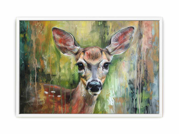 Modern Deer Art  Canvas Print