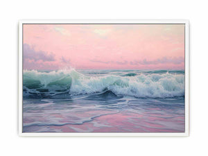 Pink Sea Painting Canvas Print