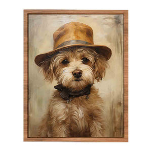 Dog Wearing Hat Art Painting