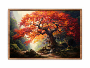 Red Tree Art Painting