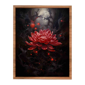 Black Red Rose Art Painting