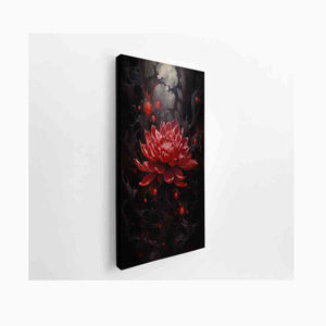 Black Red Rose Art