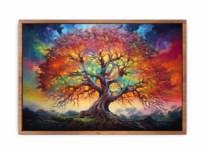 Multicolor Tree Art Painting