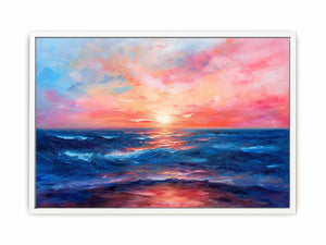 Pink Sea Art Canvas Print